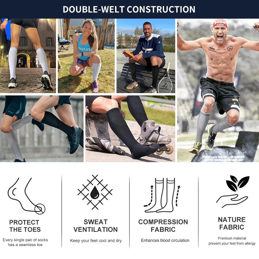 Compression Socks 20-30mmHg – Men & Women