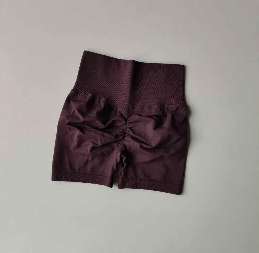 Women's High-Waist Hip Lifting Sports Shorts
