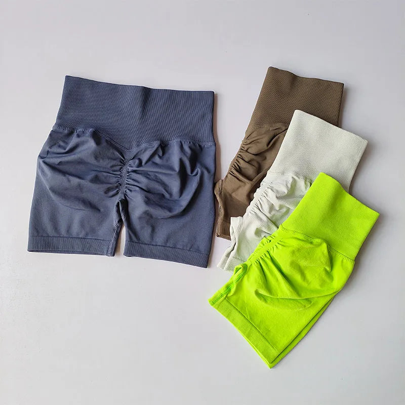 Women's High-Waist Hip Lifting Sports Shorts
