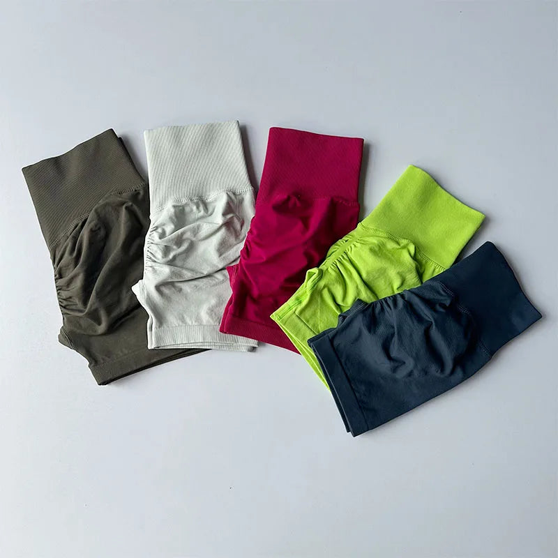 Women's High-Waist Hip Lifting Sports Shorts