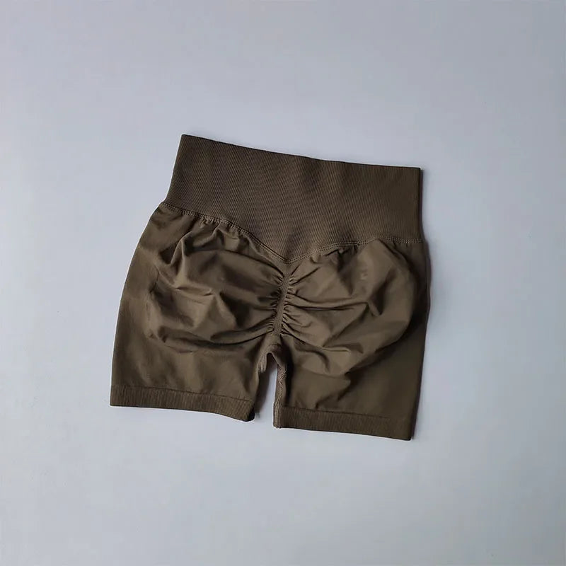 Women's High-Waist Hip Lifting Sports Shorts