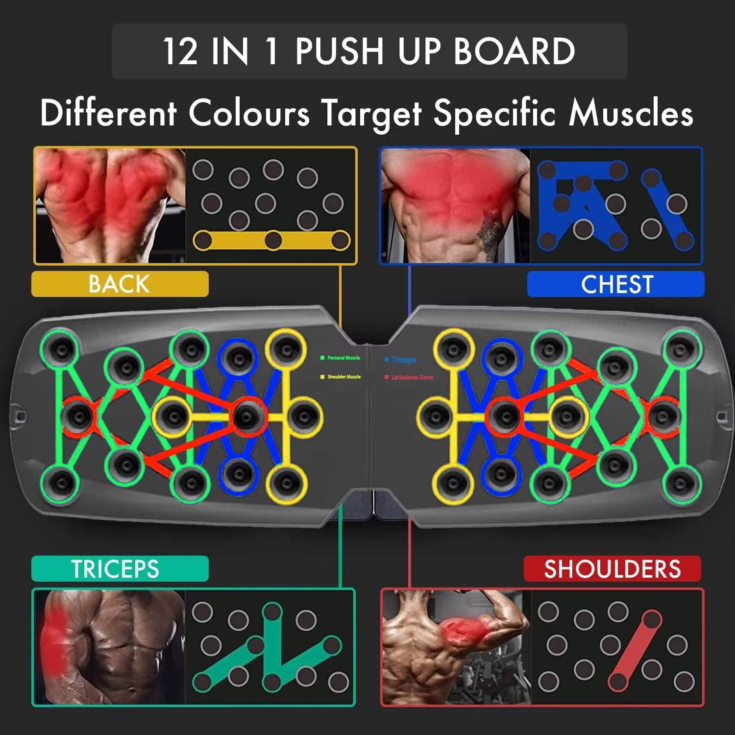 Multifunctional Foldable Push-Up Board
