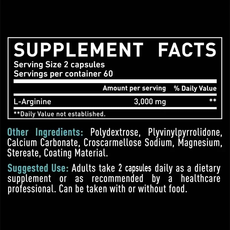 L-Arginine 3000mg Endurance Supplement