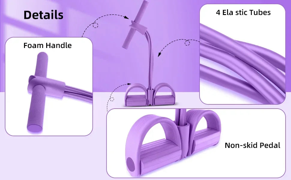 4-Level Resistance Band Tensioner Set