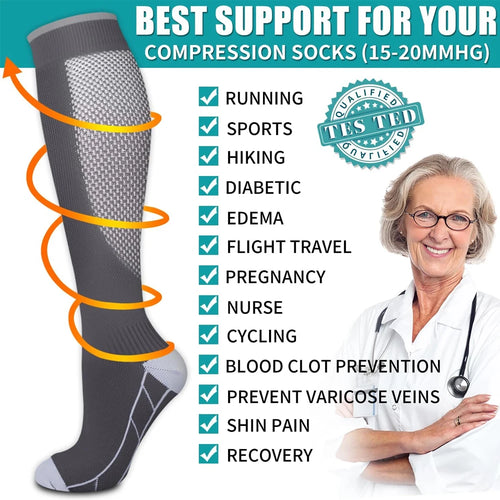 Compression Socks 20-30mmHg – Men & Women